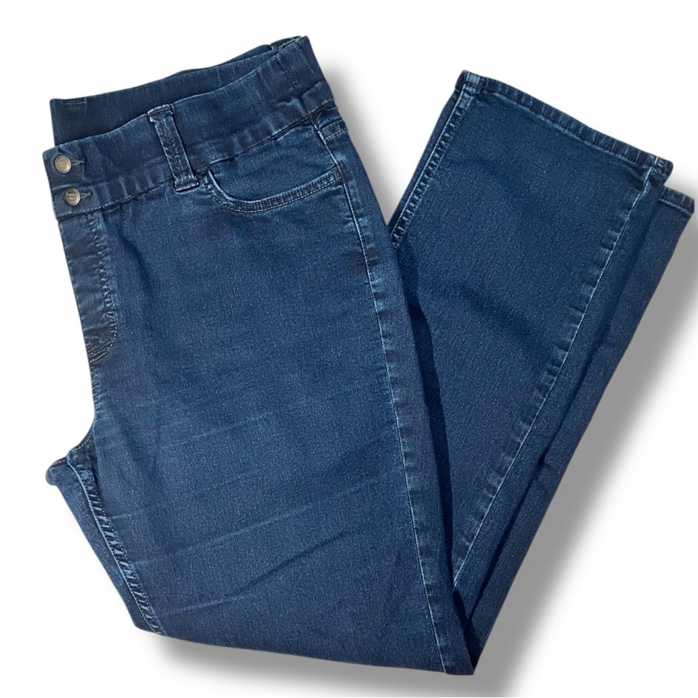 RIDERS BY LEE women's straight leg jeans pull-up in dark blue size 18